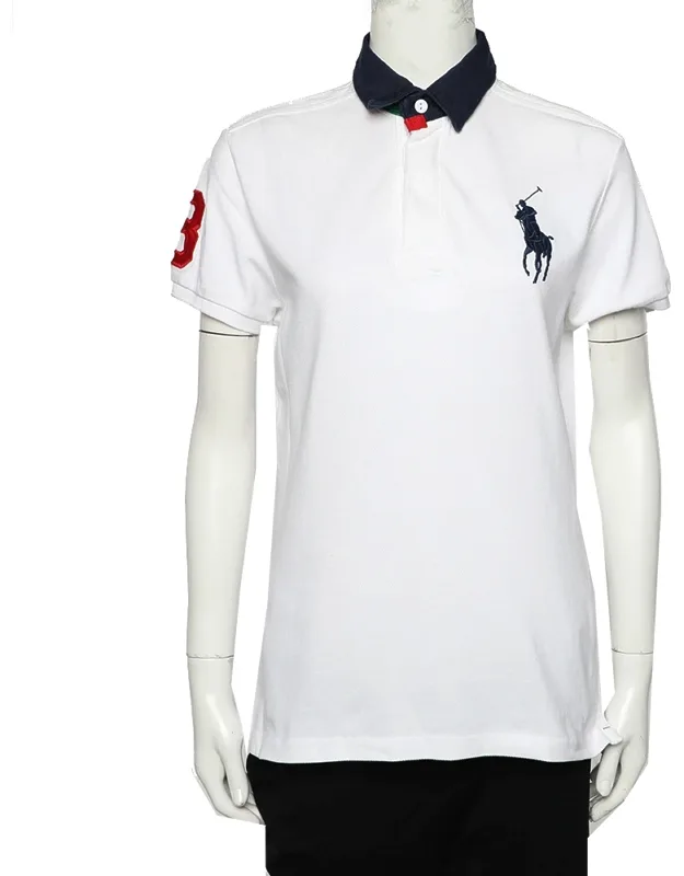 Cotton Pique Contrast Collar Detail Polo T-shirt