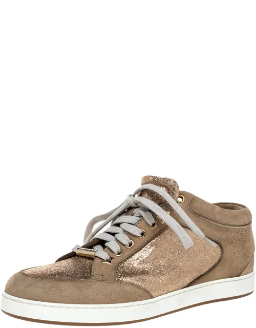 Glitter And Suede Miami Lace Up Sneakers