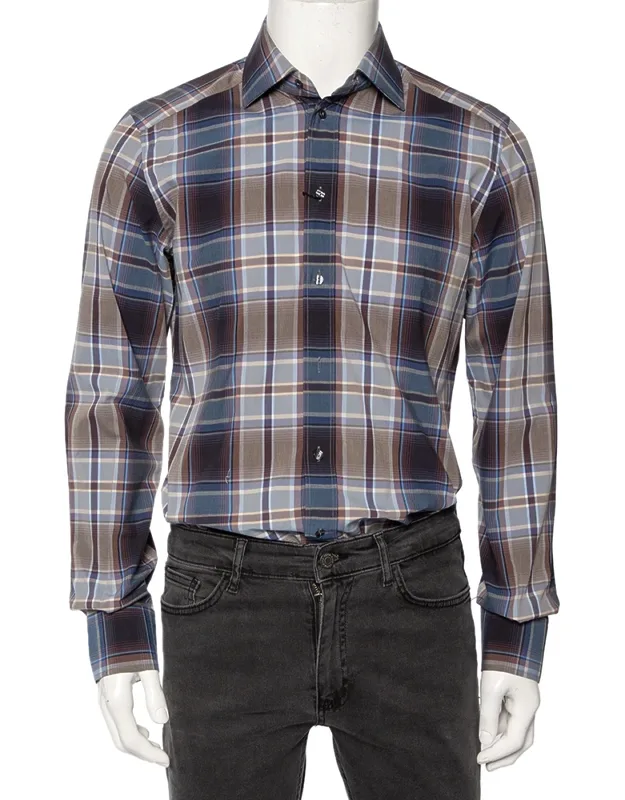 Plaid Checked Cotton Shirt