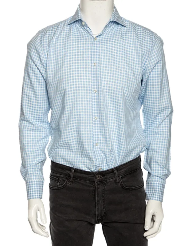 Checkered Cotton Slim Fit Shirt