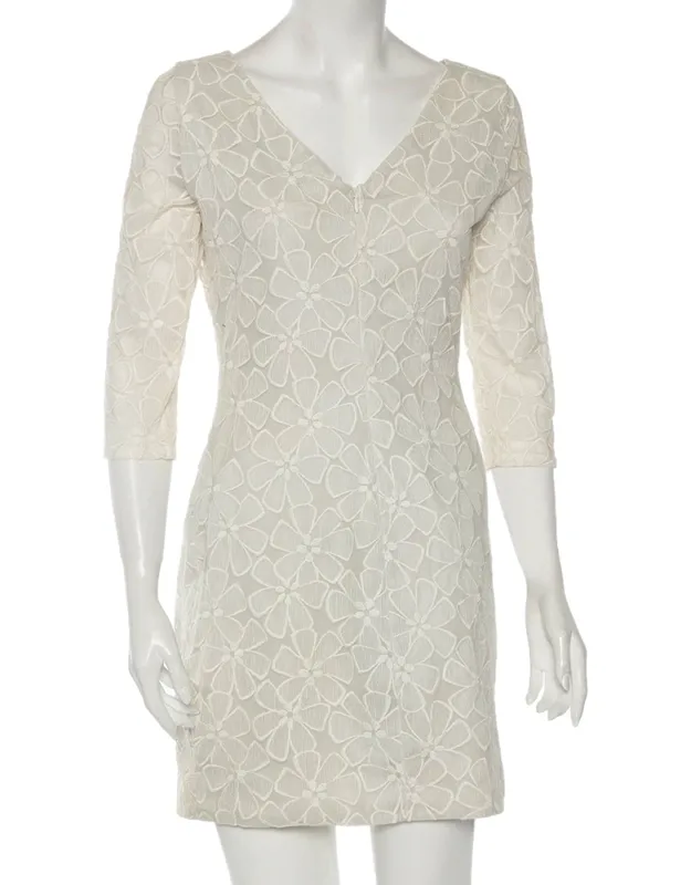 Floral Embroidered Silk Dress
