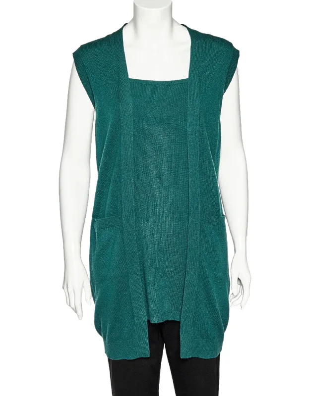 Merino Wool & Angora Knit Sleeveless Sweater