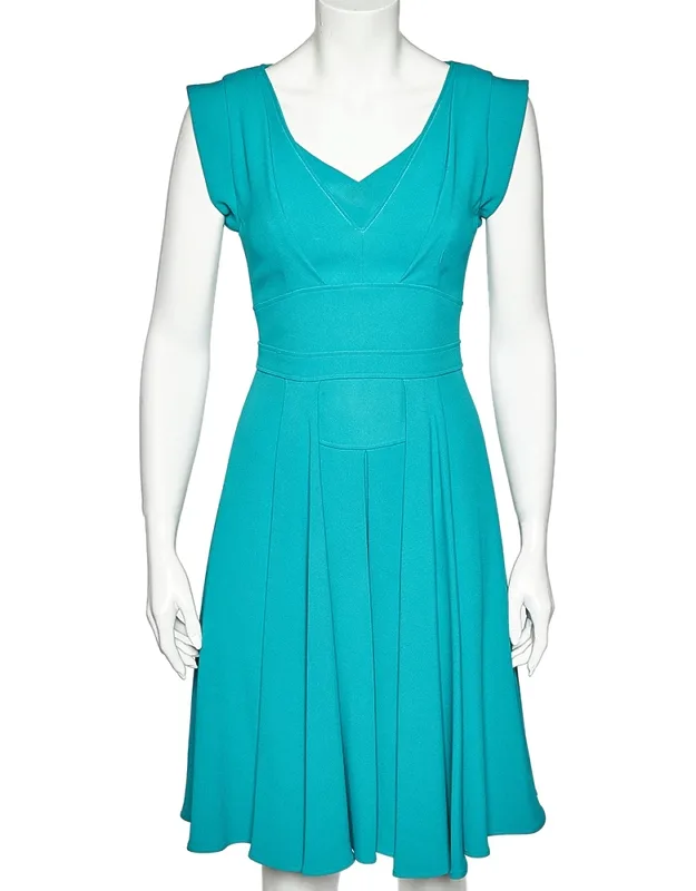 Crepe Pleated Detail Midi Dress