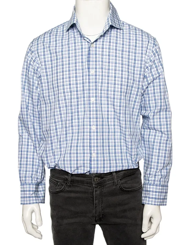 Checkered Cotton Button Front Regular Fit Shirt