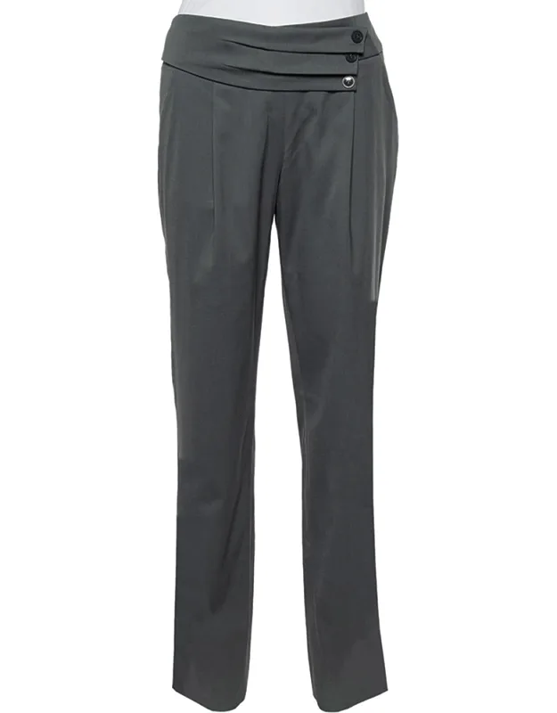 Wool Pleated Detail Trousers