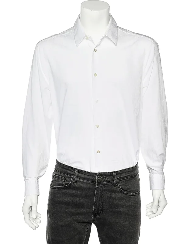 Cotton Jacquard Button Front Shirt