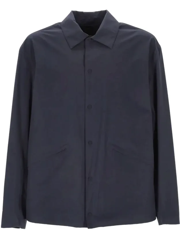 Herno Waterproof Jacket With Press-stud Fastenings And Zippered Pockets