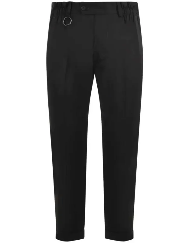 Trousers With Belt Loops And Elastic Waist