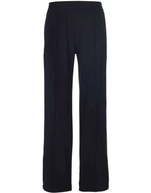 Trousers With Elasticated Drawstring Waistband And Two Side Inset Pockets