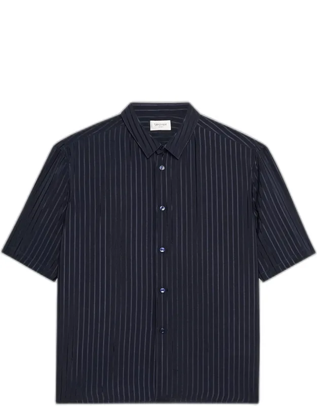 Tonal Stripe Button-down Shirt
