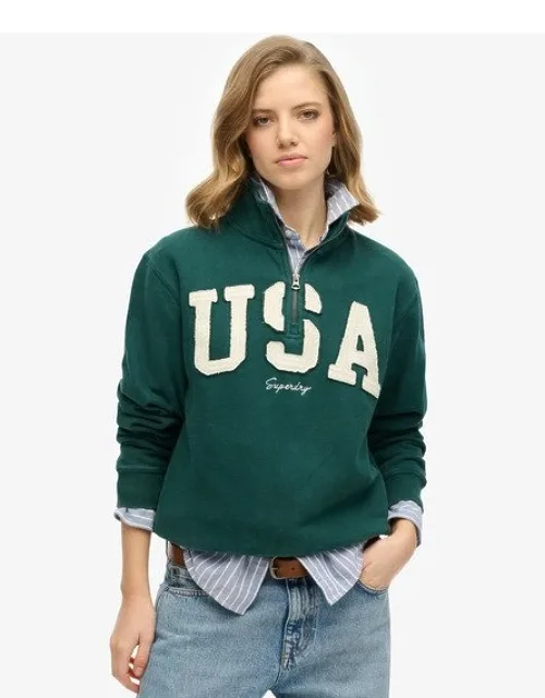 Athletic Essentials Applique Half Zip Sweatshirt