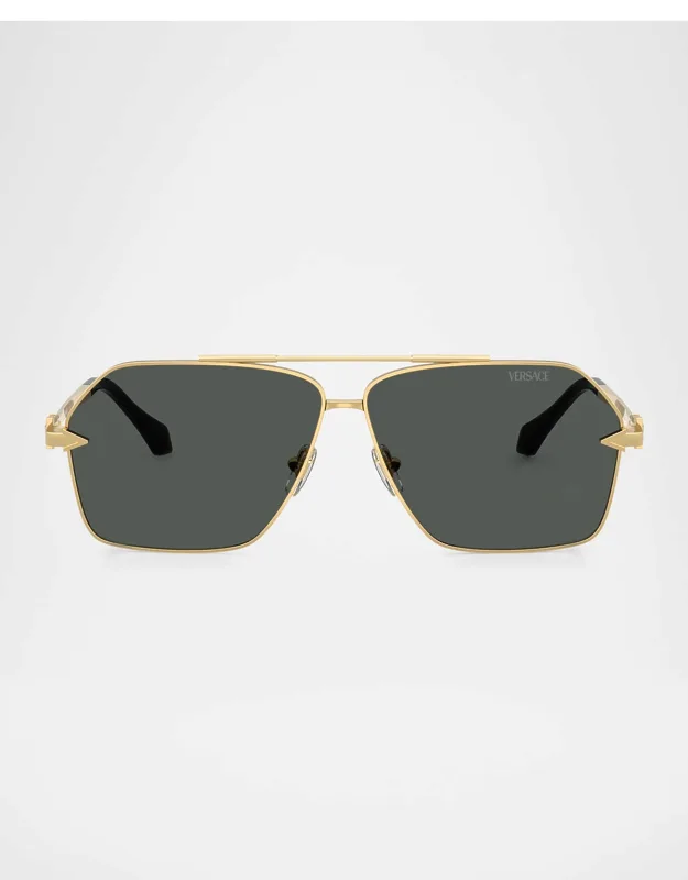Aviator Sunglasses With Adjustable Nose Pads And 100% Uva/uvb Protection