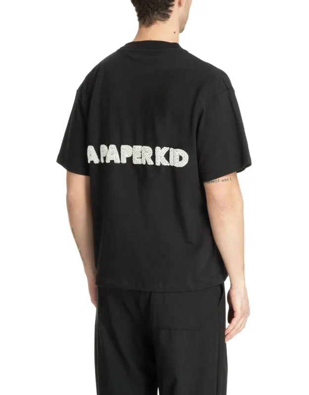 T-shirt With Logo And Beads