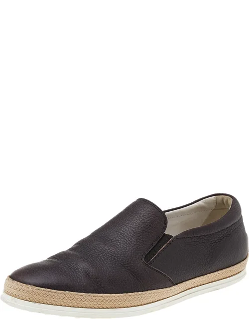 Leather Slip On Sneakers