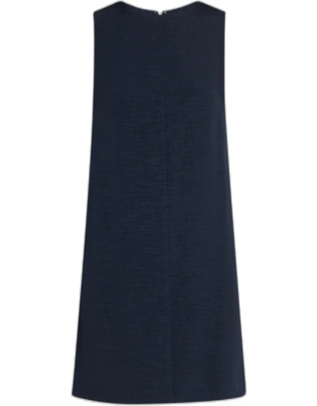 Sleeveless Front-slit Tunic Mini Dress