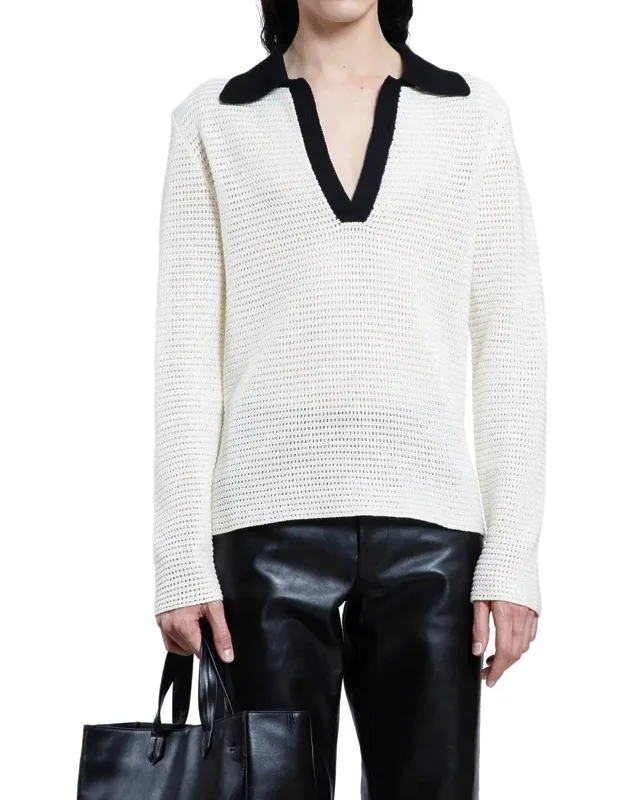 Knitwear Polo Neck Ls Jumper