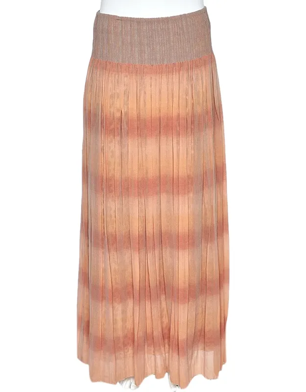 Animal Printed Silk Layered Maxi Skirt