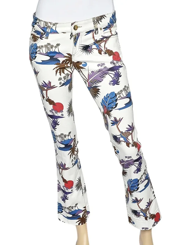 Off-white Tropical Printed Cotton Pants