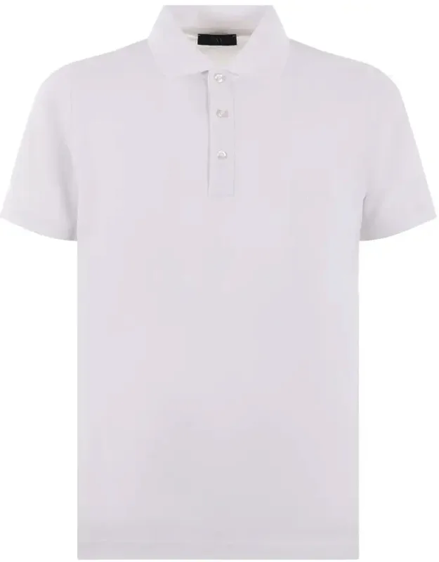 Polo Shirt With Stretch Pique And Ribbed Collar