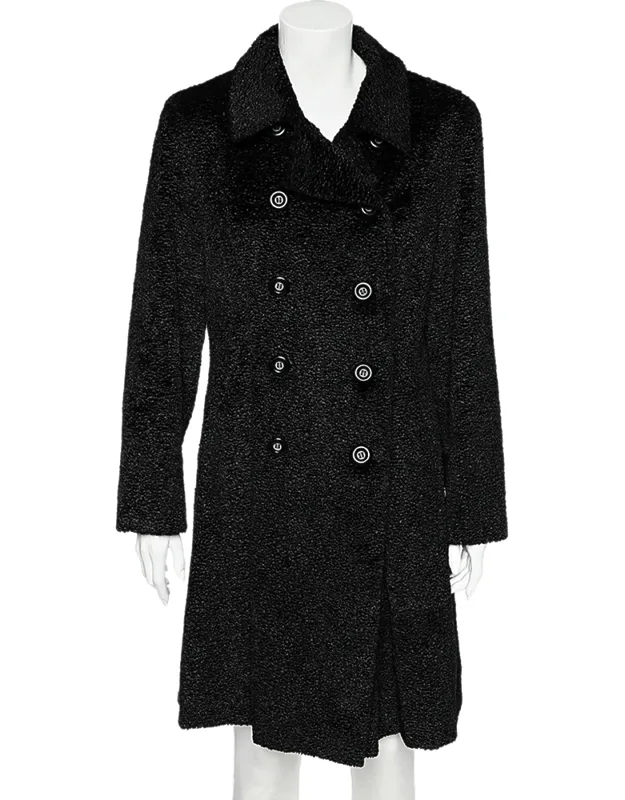 Faux Fur Double Breasted Coat