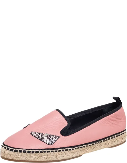 Leather Bug Eye Espadrille Flats