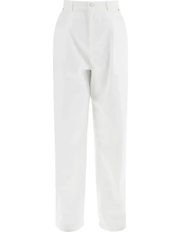 Cotton Wide Leg Trousers