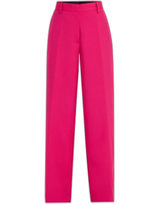 Straight-leg Mohair Wool Pants