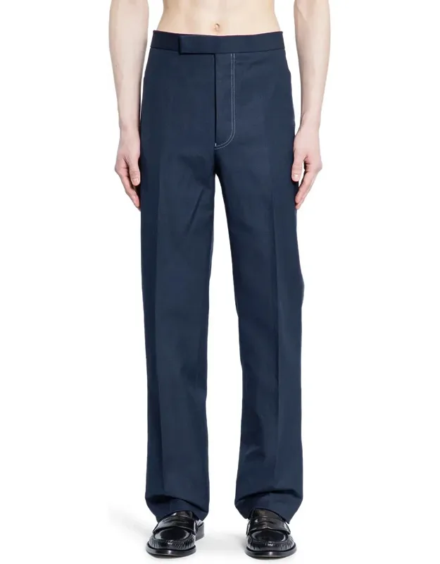 Trousers With Twin Needle Stitch