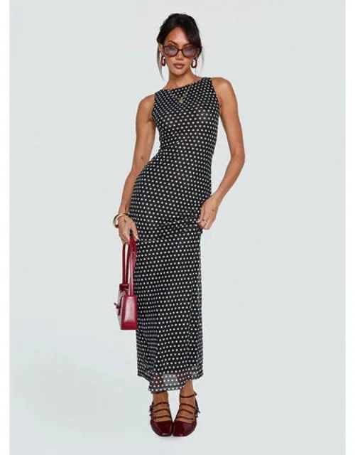 Top Of Mind Maxi Dress With Round Neckline And Sleeveless Design