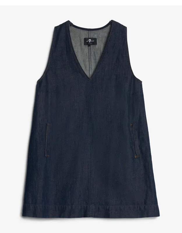 Linen V-neck Dress