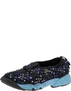 Mesh Fusion Embellished Slip On Sneakers