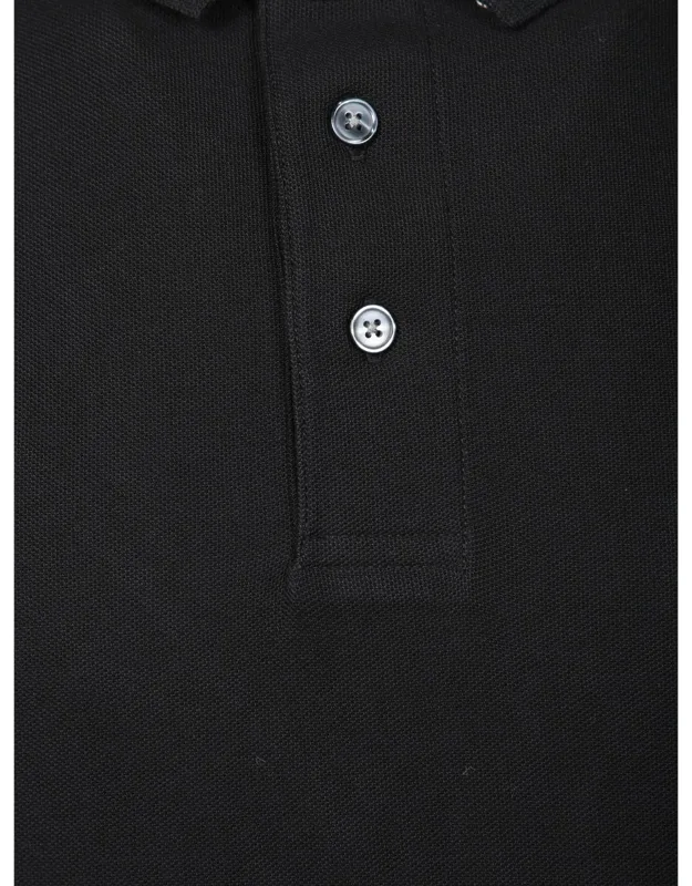 Shirt With Ribbed Collar And Three-button Closure