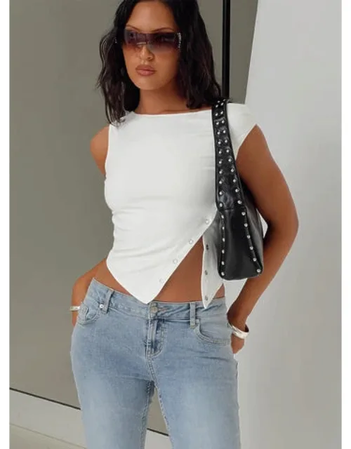 Karre Off The Shoulder Top With Silver-toned Hardware And Press Clip Button Fastening