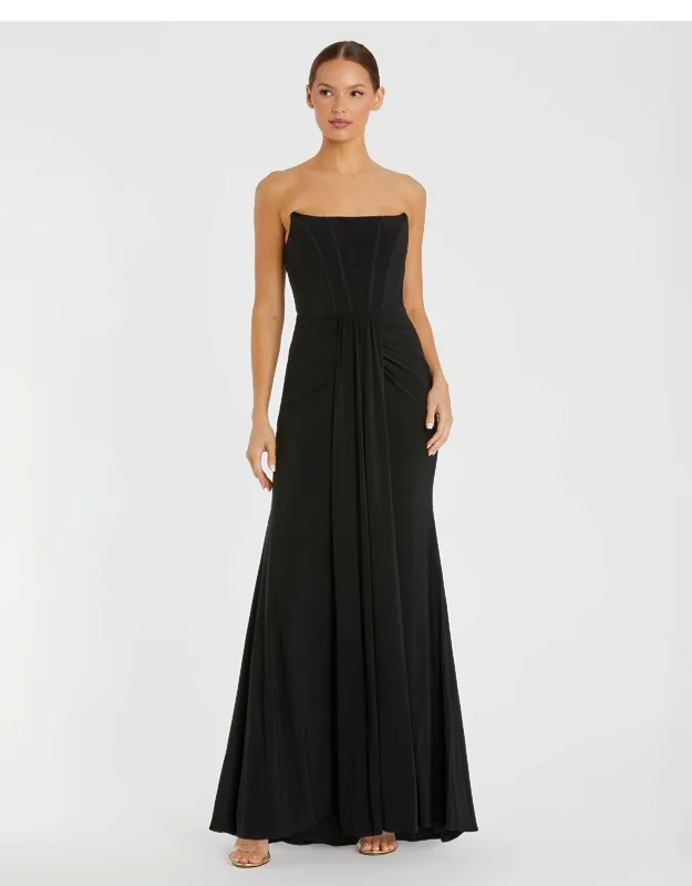 Strapless Sweetheart Jersey Evening Prom Dress