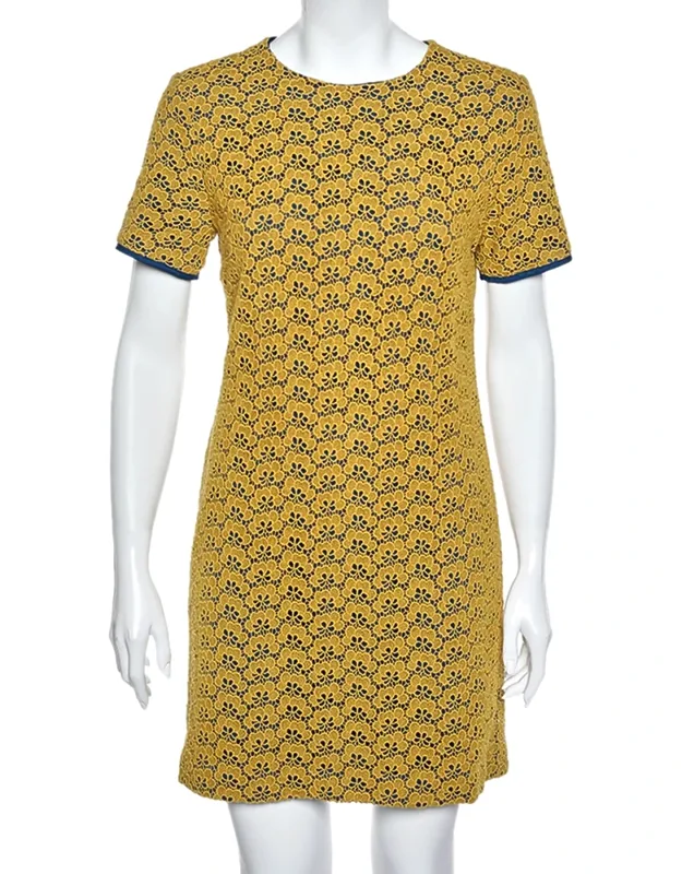 Lace Contrast Lined Shift Dress