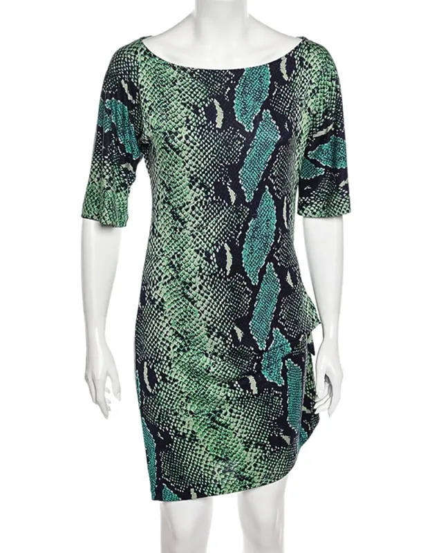 Printed Silk Knee Length Dress
