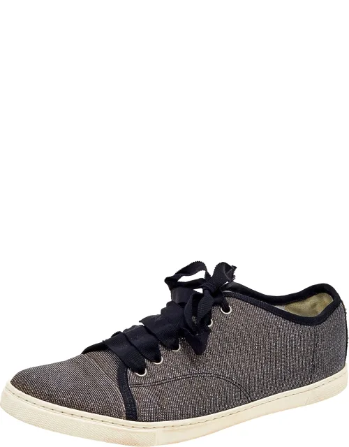 Metallic Glitter Fabric Low Top Sneakers
