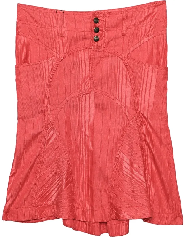 Textured Cotton Mini Skirt