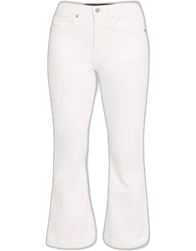High-rise Ankle Flare Jeans - Fitted Through Hip And Thigh, Fivepocket Style