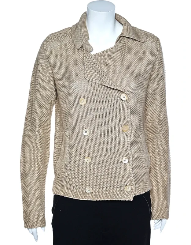 Linen Knit Double Breasted Blazer