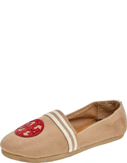 Multicolor Canvas And Patent Leather Espadrille Flats