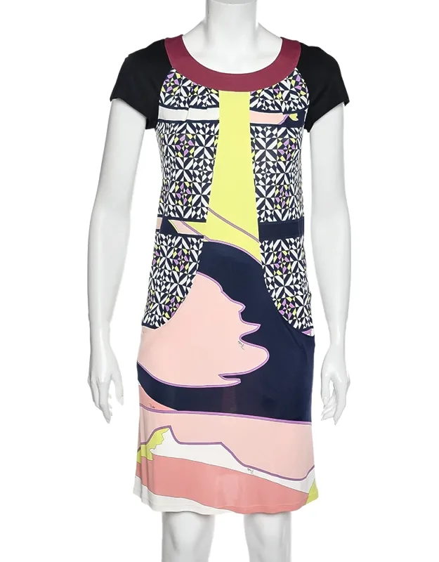 Printed Jersey Shift Dress