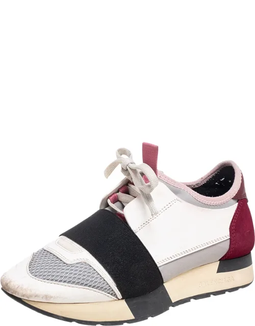 Race Runner Low Top Sneakers With Strap Detailing And Leather Lined Insole