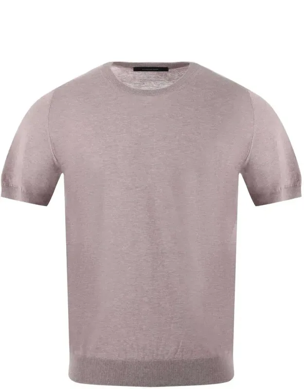 T-shirt And Polo With Ribbed Crewneck And Short Sleeves
