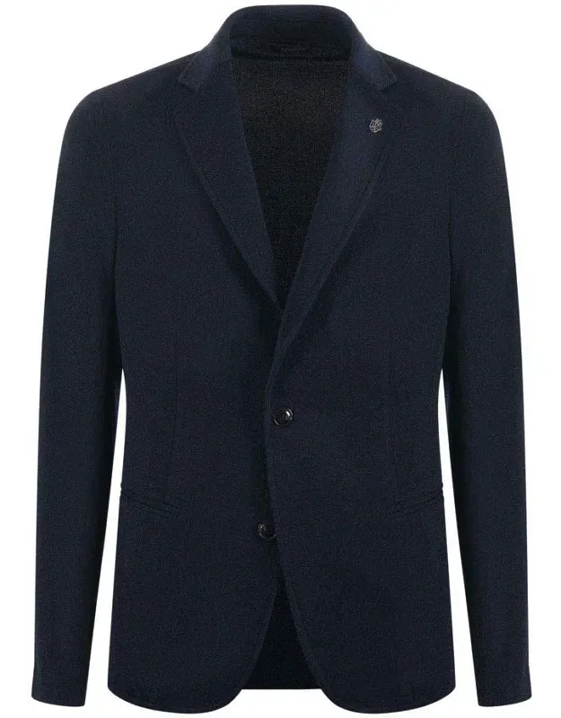 Daniele Alessandrini Jacket In Honeycomb Technical Fabric With Classic Lapel And Iconic Pin, 2-button Closure, And Double Vent.