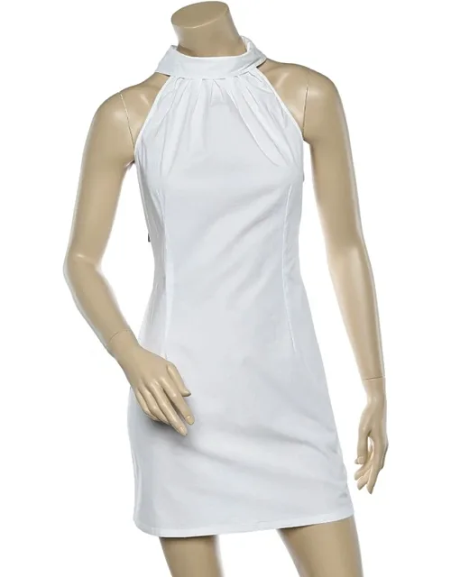 Cotton Halter Neck Collared Mini Dress