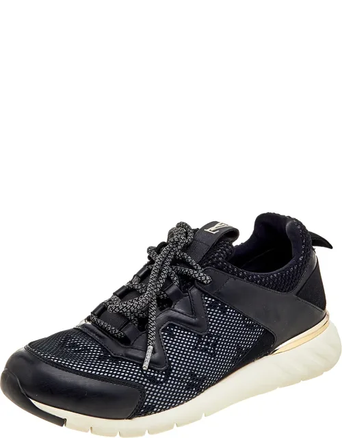 Leather And Mesh Low Top Sneakers