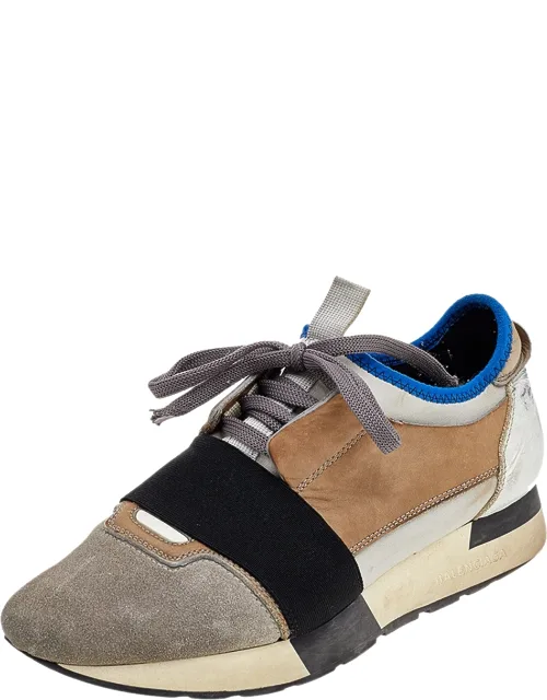 Multicolor Leather/suede And Fabric Race Runner Sneakers