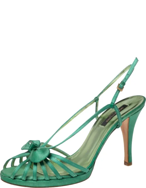 Satin Strappy Bow Sandals