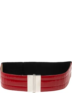 Patent Leather And Elastic Waist Belt 85cm